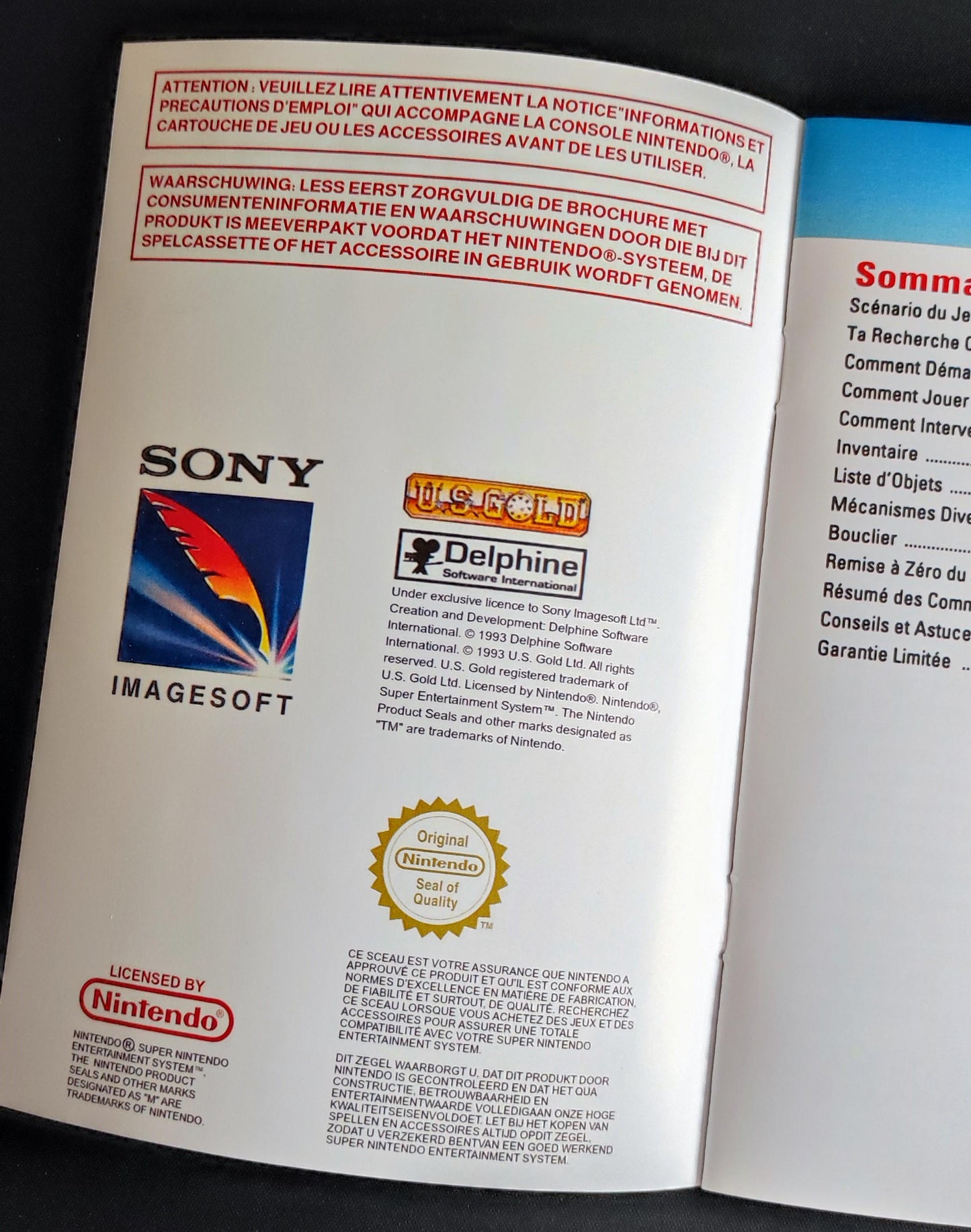 Notice Flashback - SNES - Français -