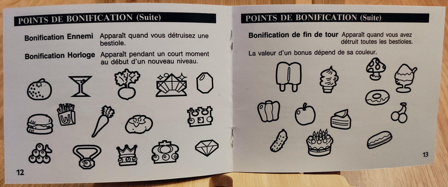 Notice Bubble Bobble NES - Français -