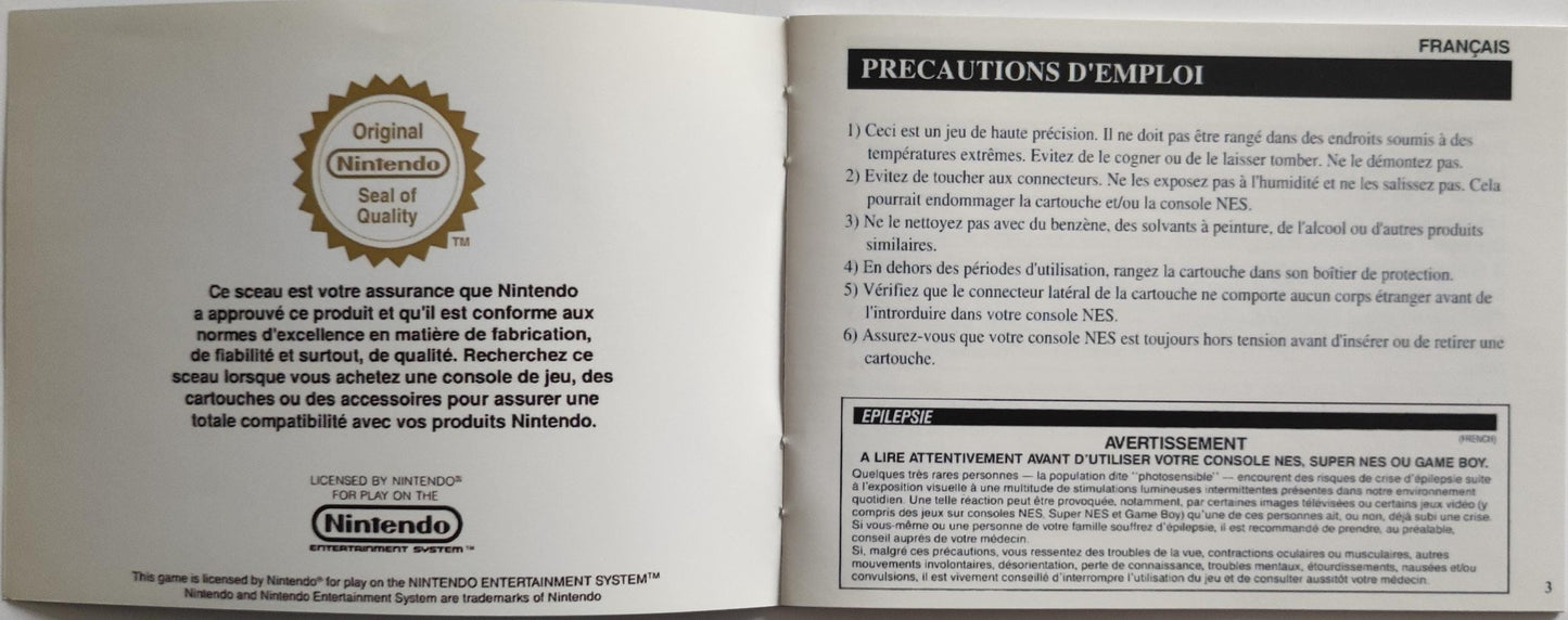 Notice Disney's Chip'n Dale: Rescue Rangers 2 NES - Français -