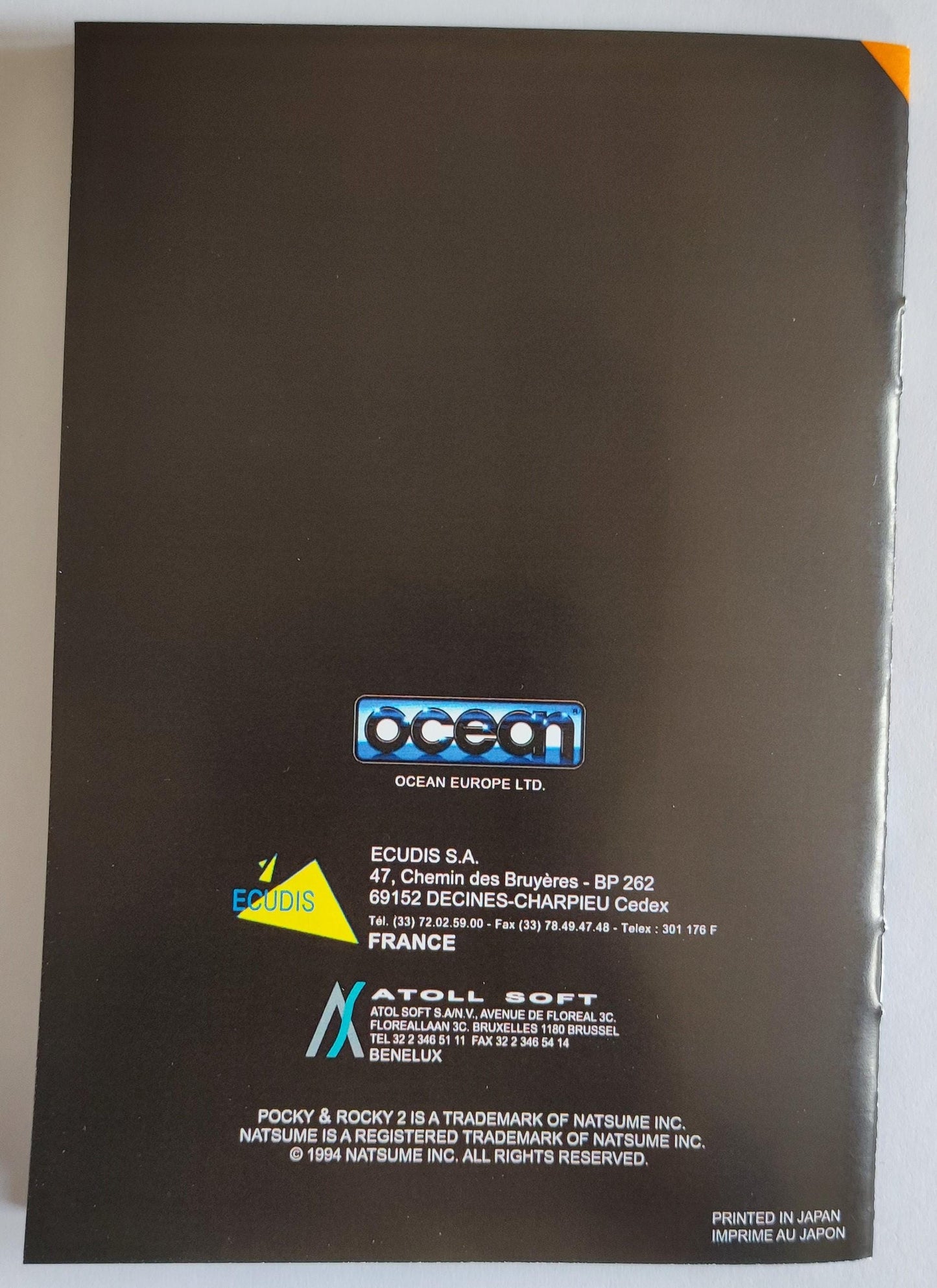 Notice Pocky & Rocky 2 - SNES - Français -