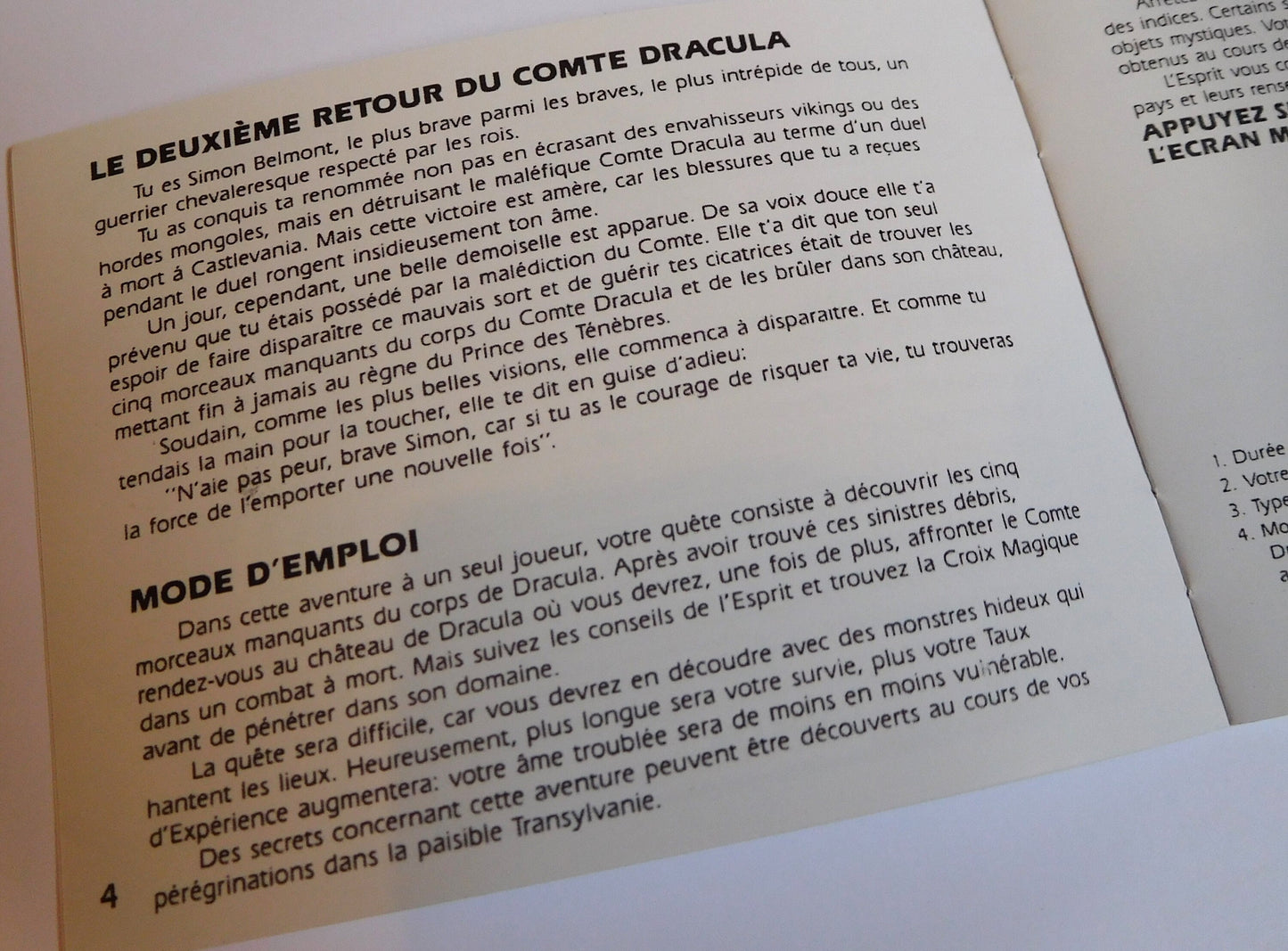 Notice Castlevania II: Simon's Quest NES - Français -
