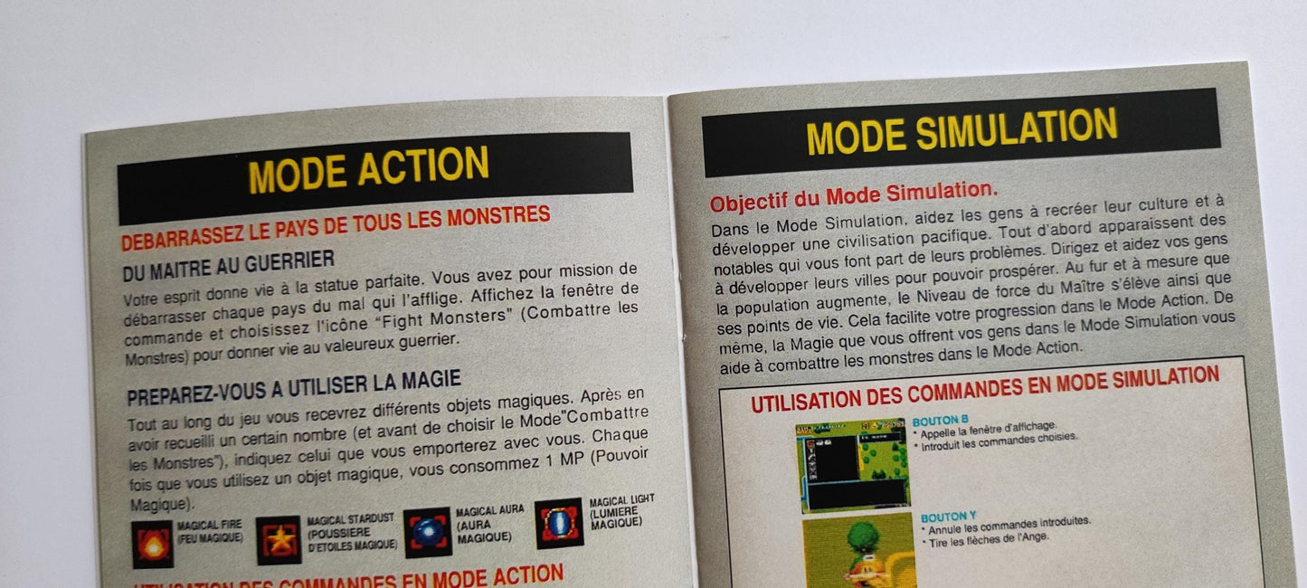 Notice ActRaiser SNES - Français -