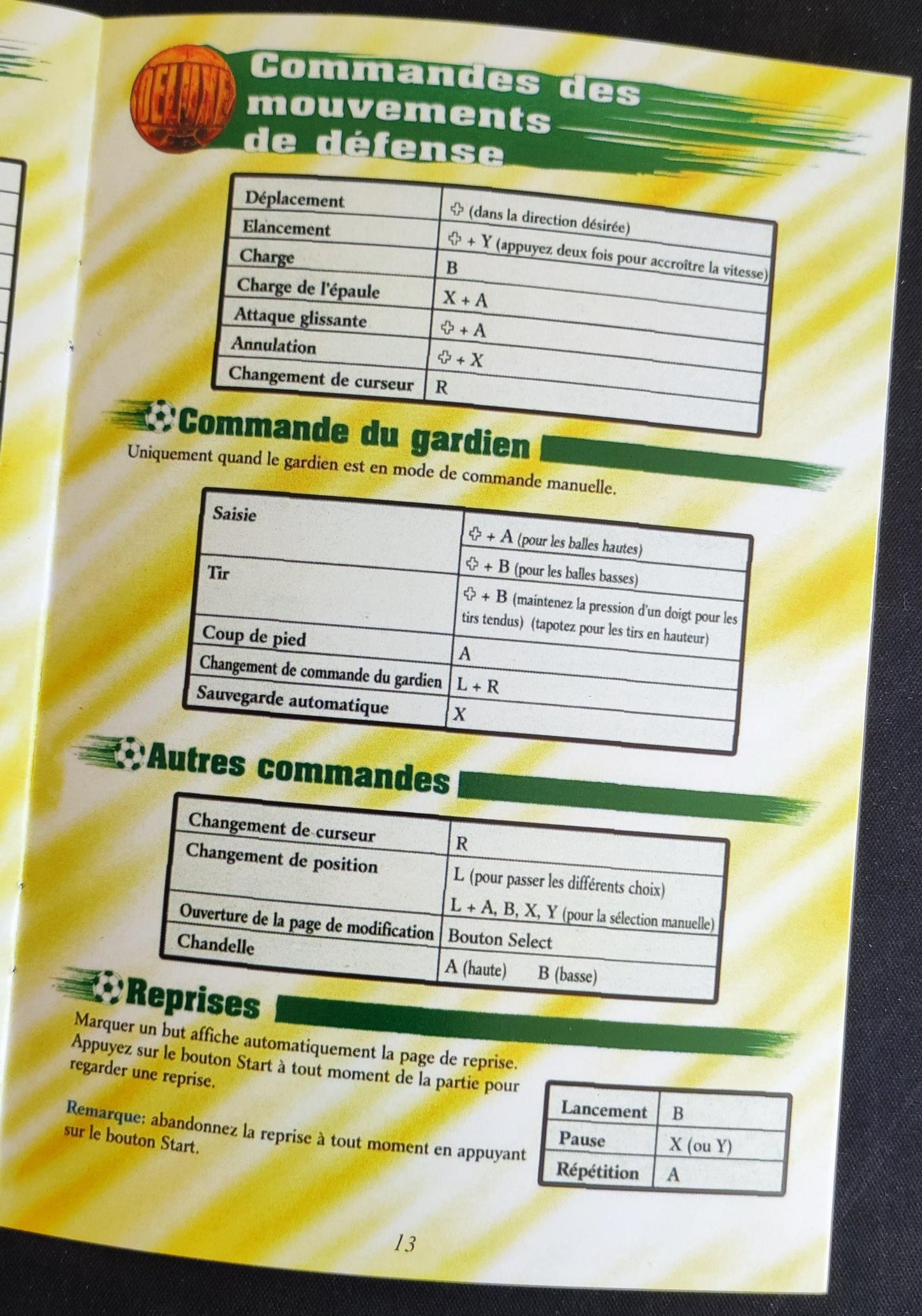 Notice International Superstar Soccer Deluxe - SNES - Français -