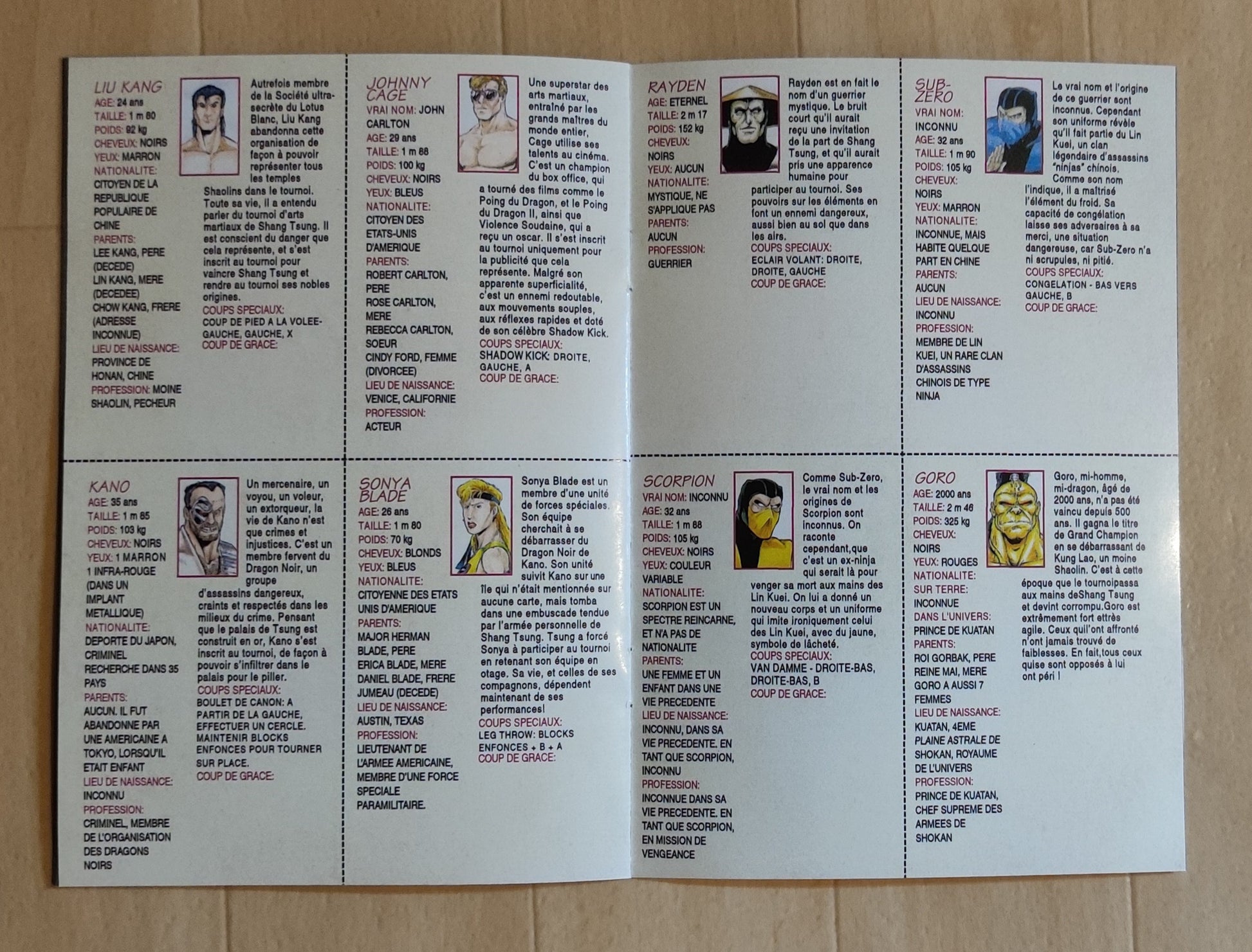 Notice Mortal Kombat SNES - français - RGUNIVERSE STORE