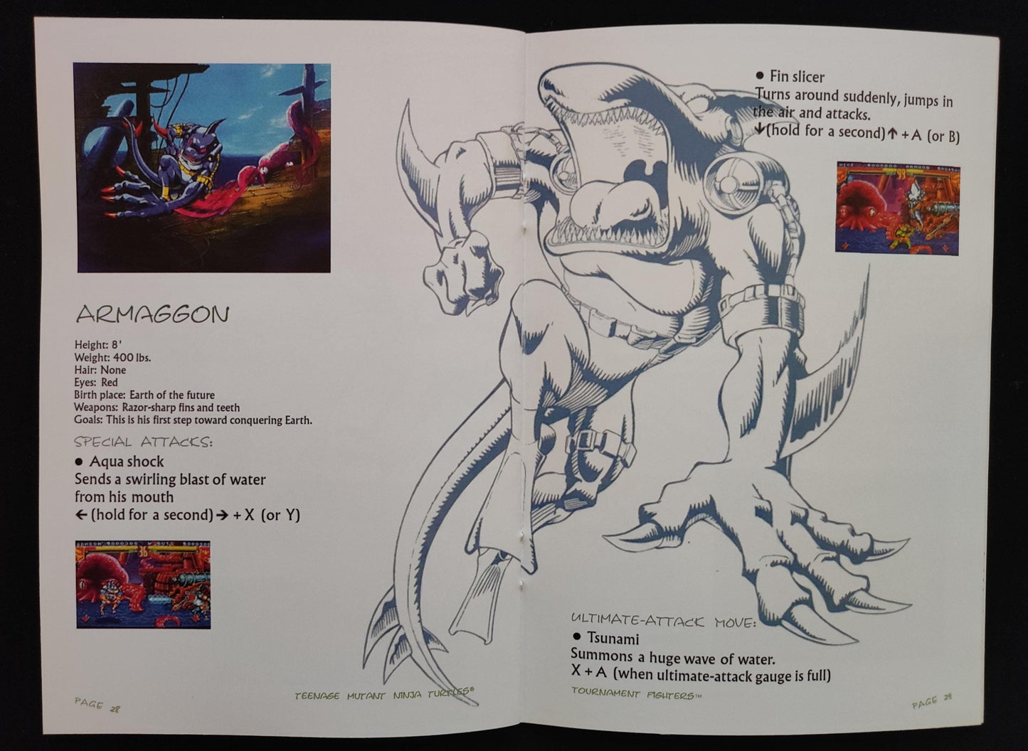 Notice Teenage Mutant Hero Turtles: Tournament Fighters SNES - Anglais -