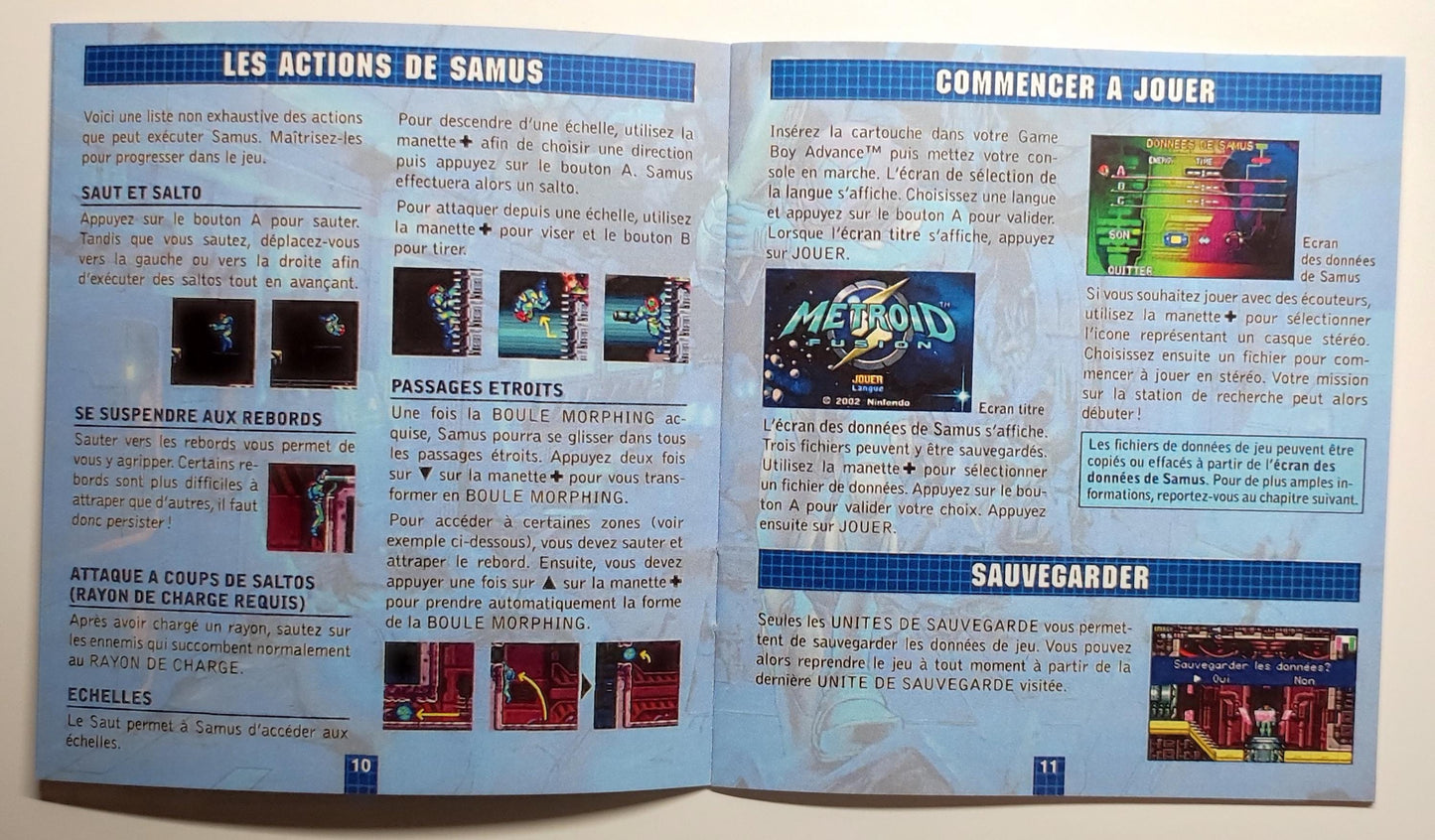 Notice Metroid: Fusion - Game Boy Advance - Français -