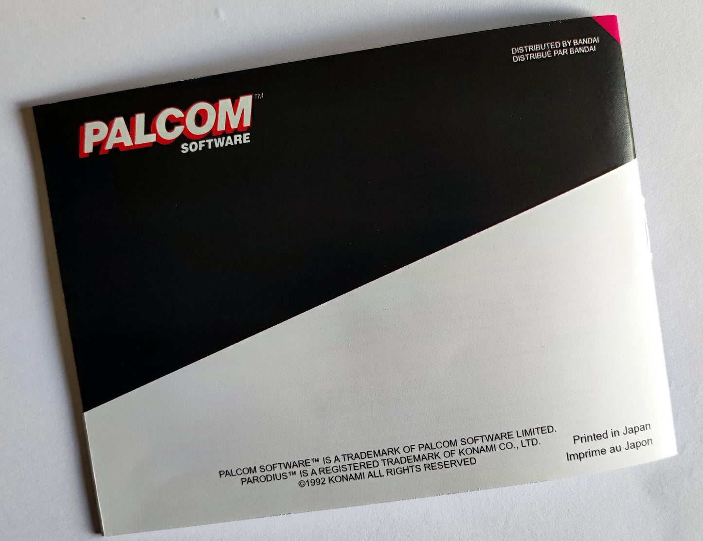 Notice Parodius NES - Français -