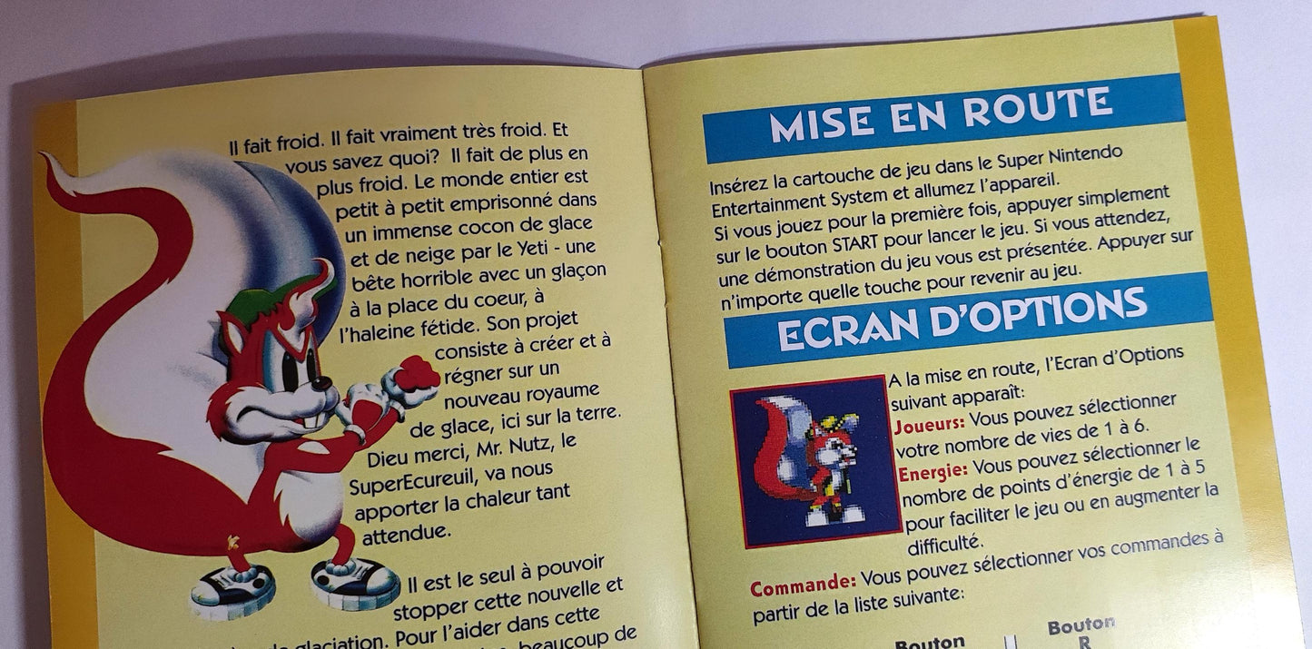 Notice Mr. Nutz - SNES - Français -