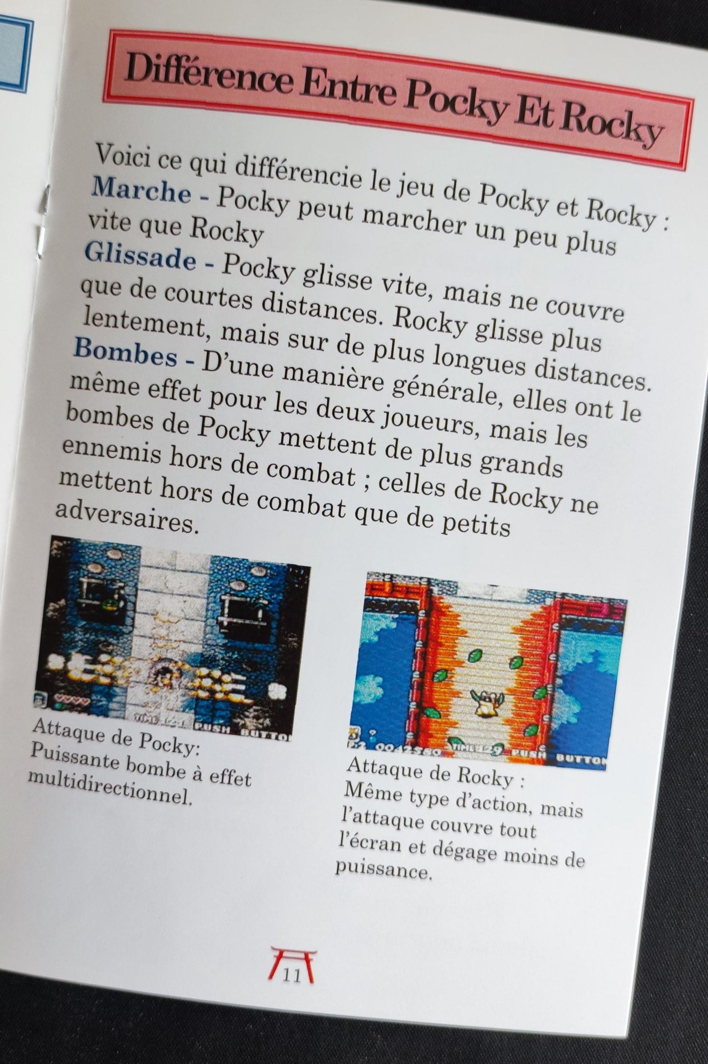 Notice Pocky & Rocky  - SNES - Français -