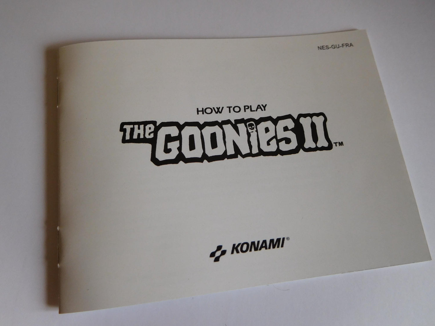 Notice The Goonies II NES - Français -