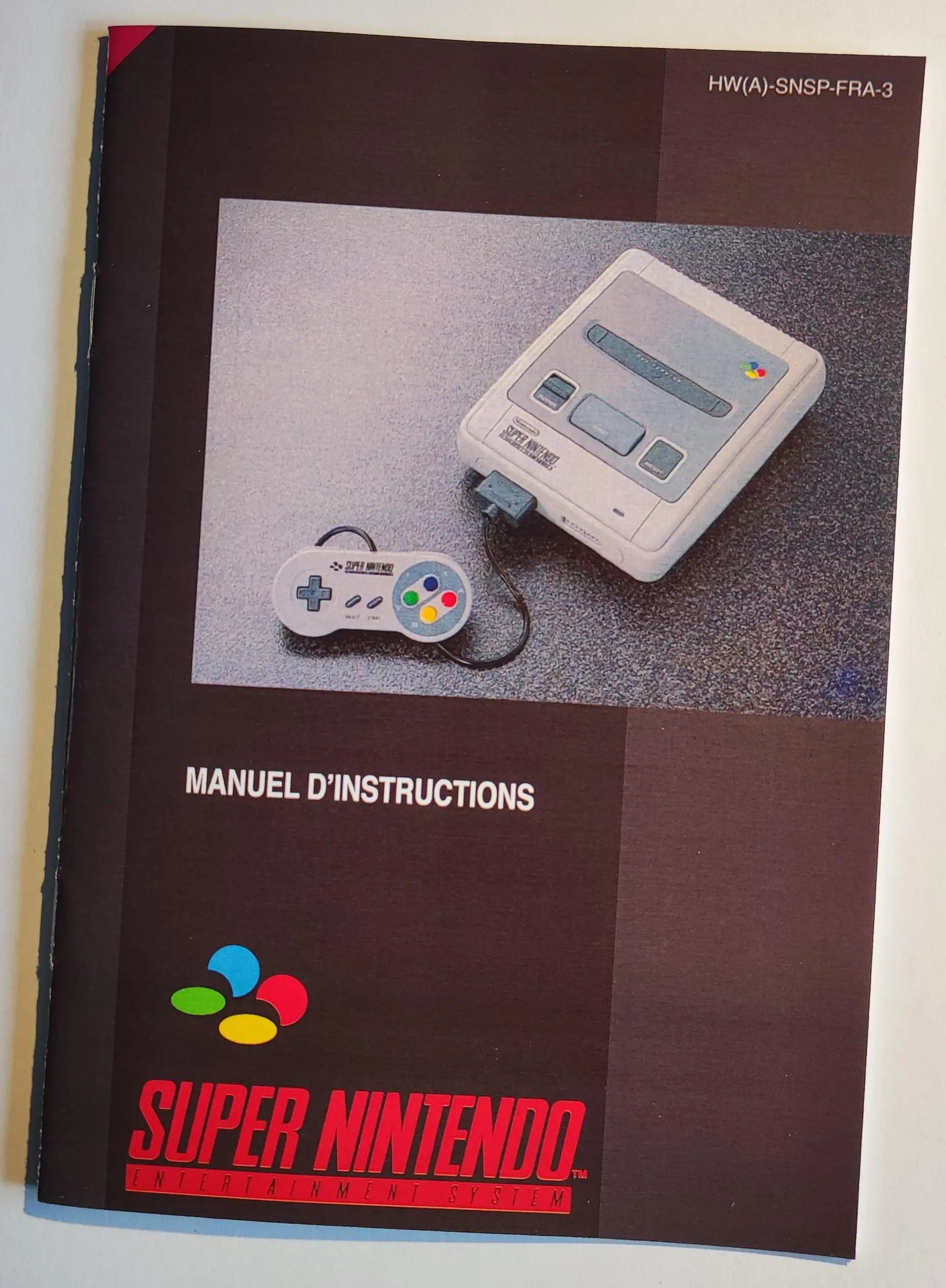 Manuel d'instructions console Super Nintendo  - Français - - RGUNIVERSE STORE