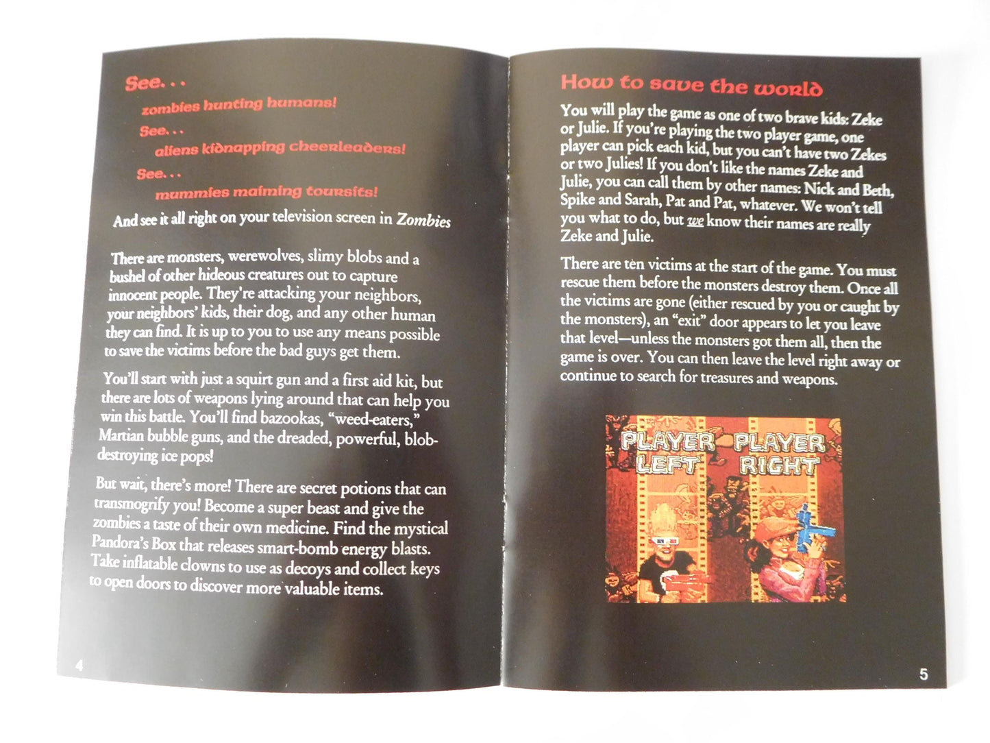 Notice Zombies UKV - SNES - Anglais -