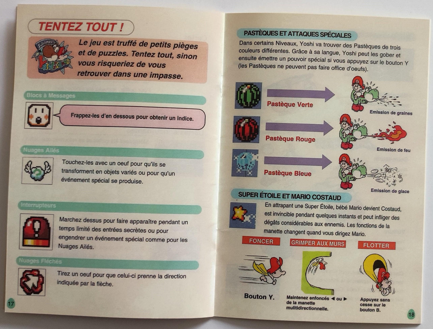 Notice Super Mario World 2: Yoshi's Island SNES - Français -