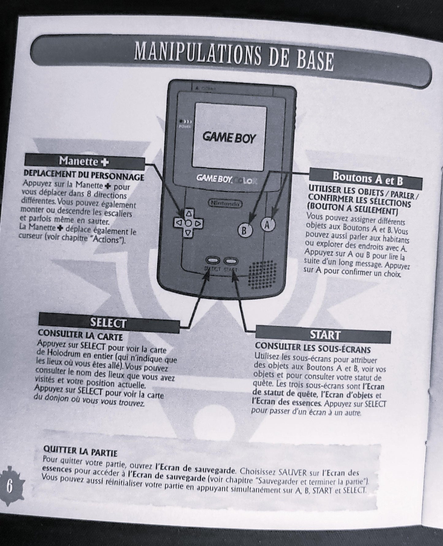 Notice The Legend of Zelda: Oracle of Seasons - Game Boy - Français