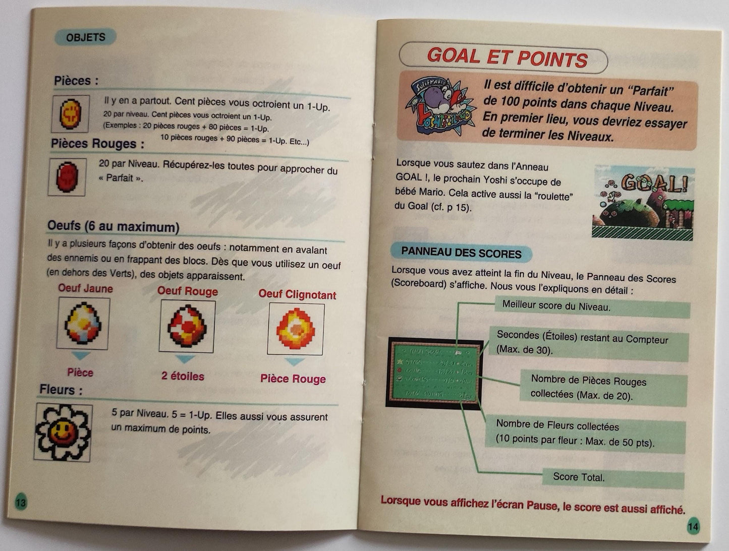 Notice Super Mario World 2: Yoshi's Island SNES - Français -