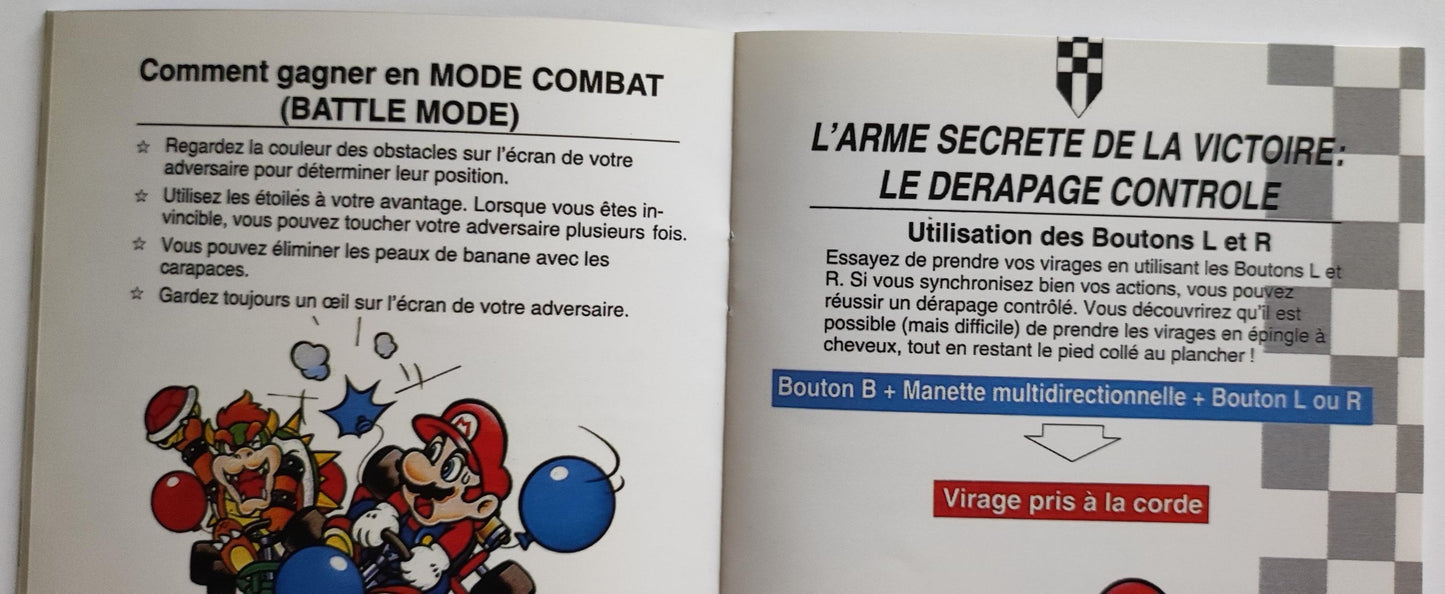 Notice Super Mario Kart SNES - Français -