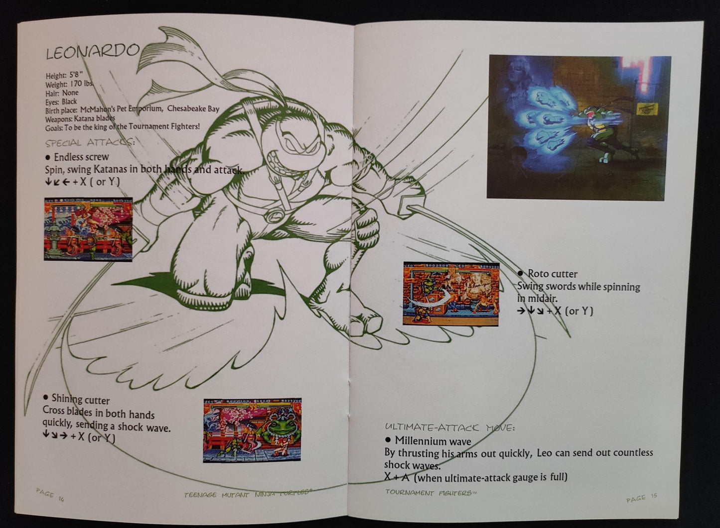 Notice Teenage Mutant Hero Turtles: Tournament Fighters SNES - Anglais -