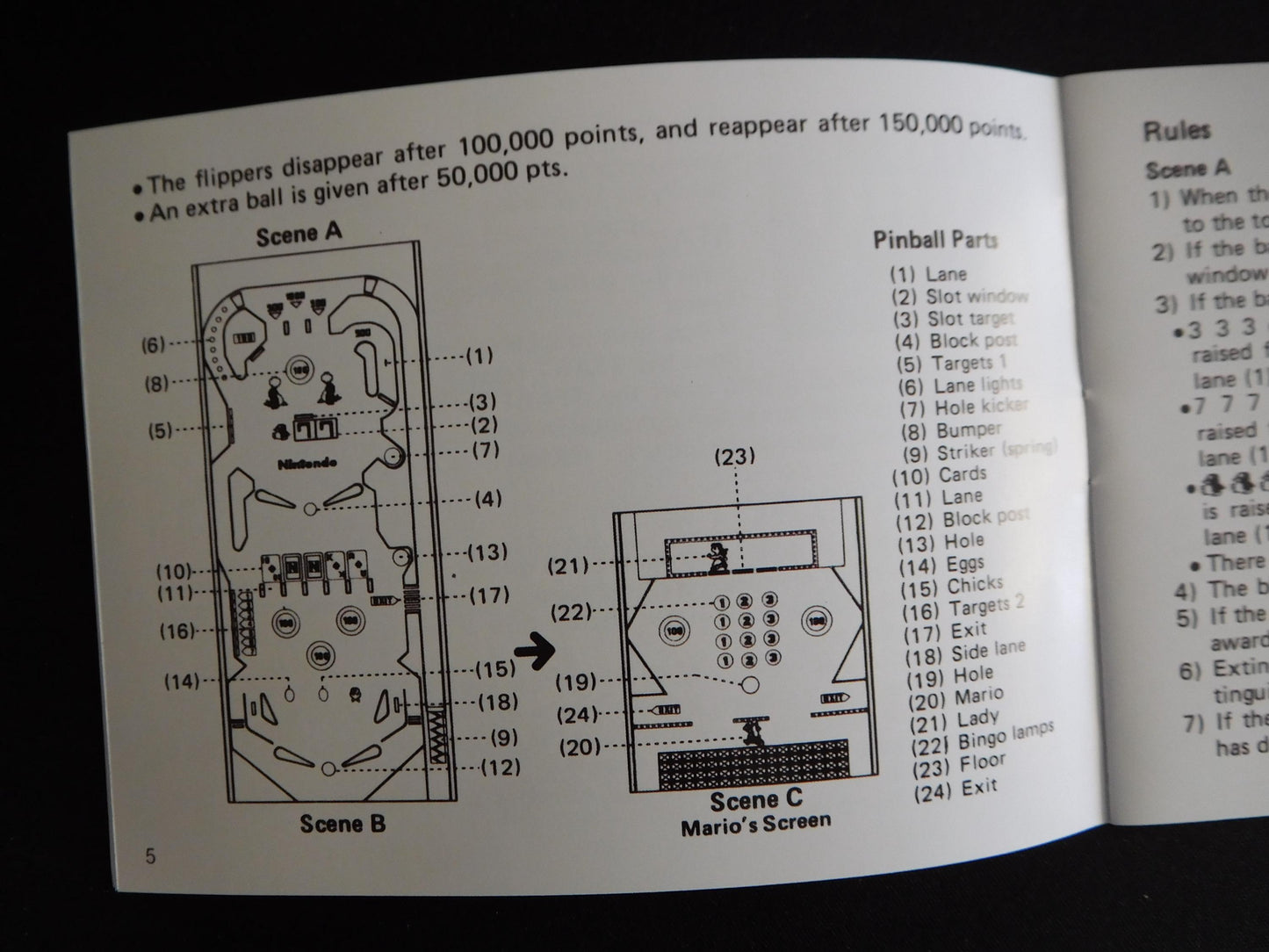 Notice Pinball - ASD - NES - Français/Anglais -