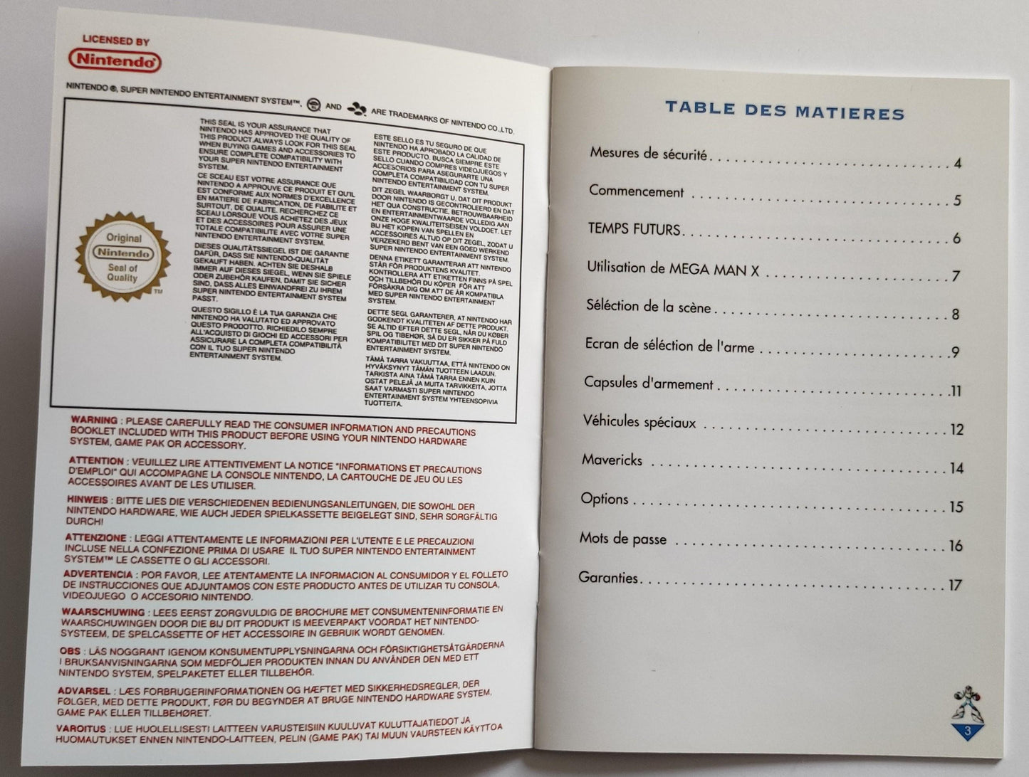 Notice Mega Man X2 SNES - Français -