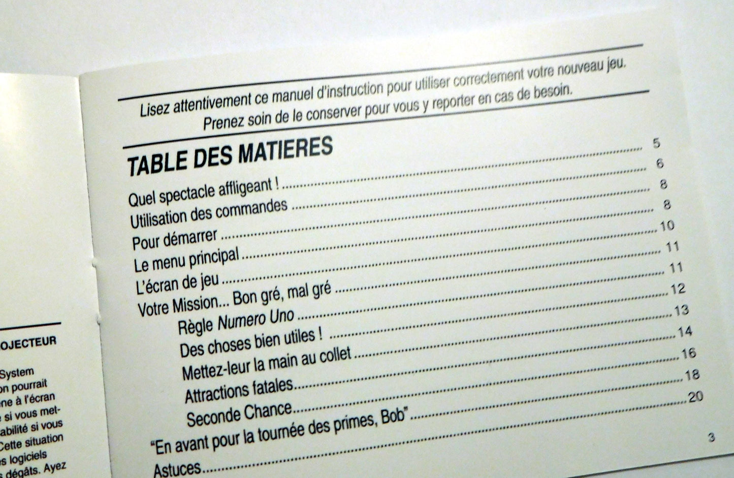 Notice RoboCop 2 NES - Français -