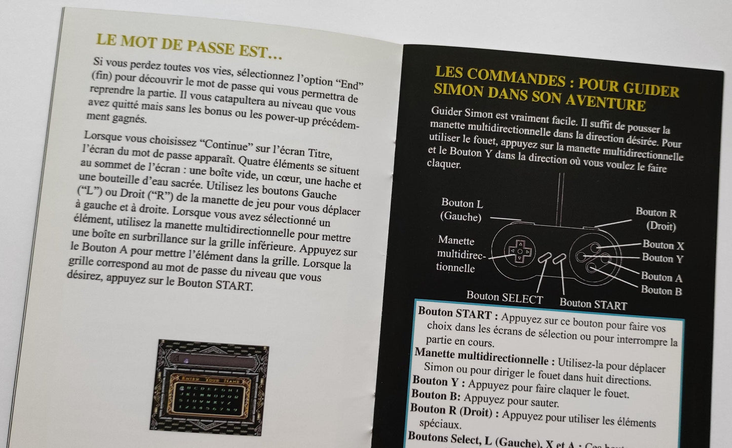 Notice Super Castlevania IV SNES - Français -