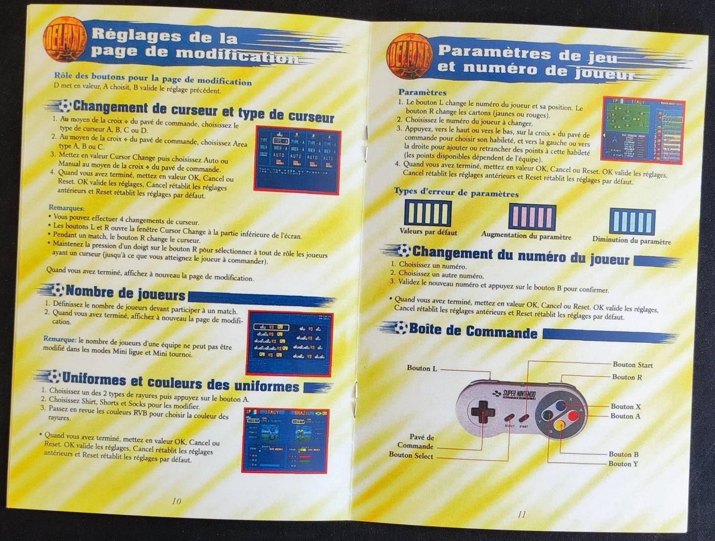 Notice International Superstar Soccer Deluxe - SNES - Français -