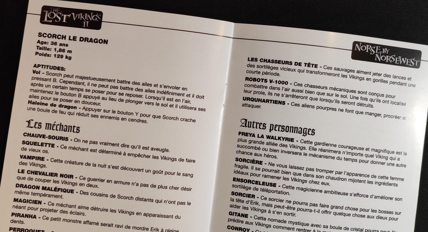 Notice The Lost Vikings II - SNES - Français -