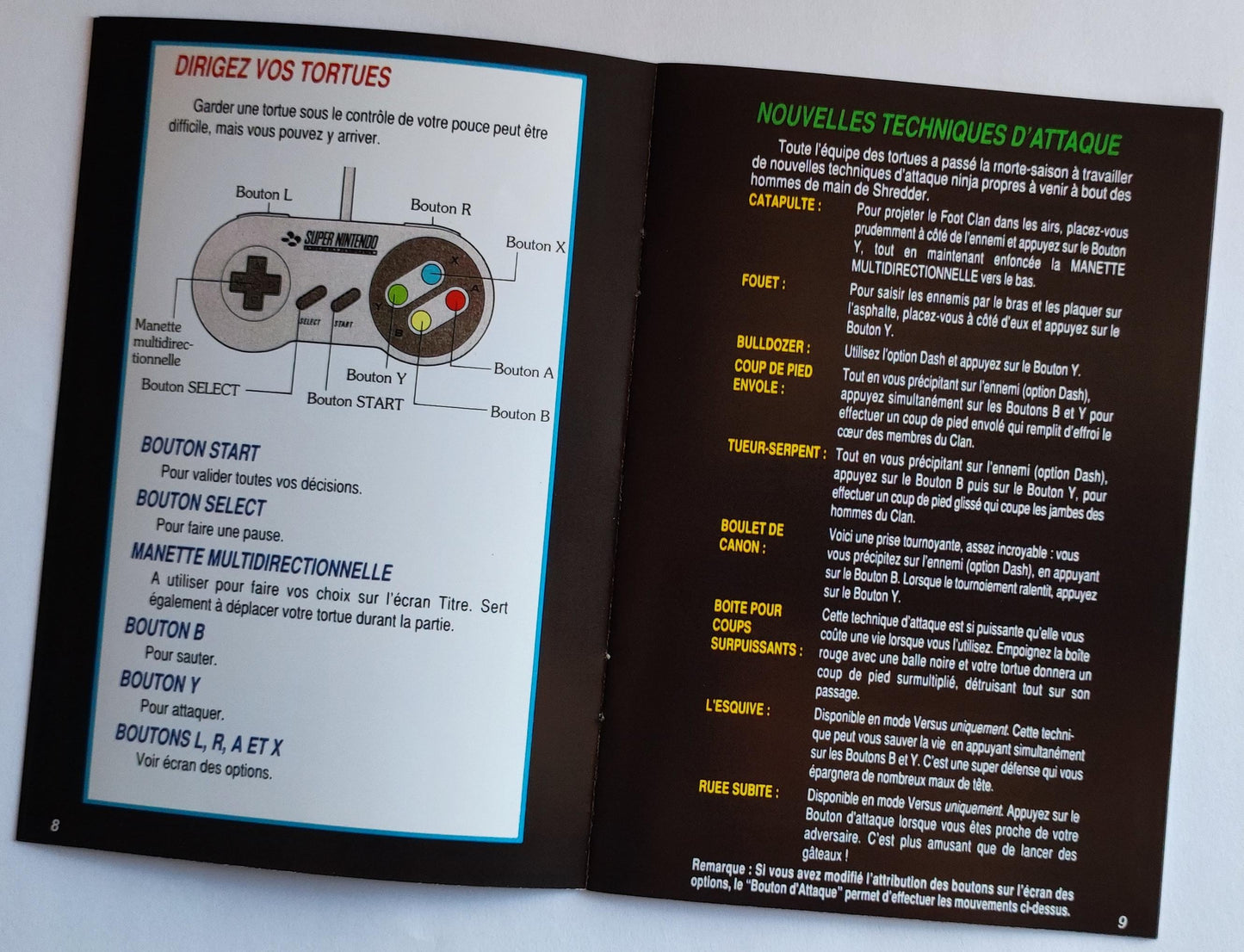 Notice Teenage Mutant Hero Turtles: Turtles in Time SNES - Français -