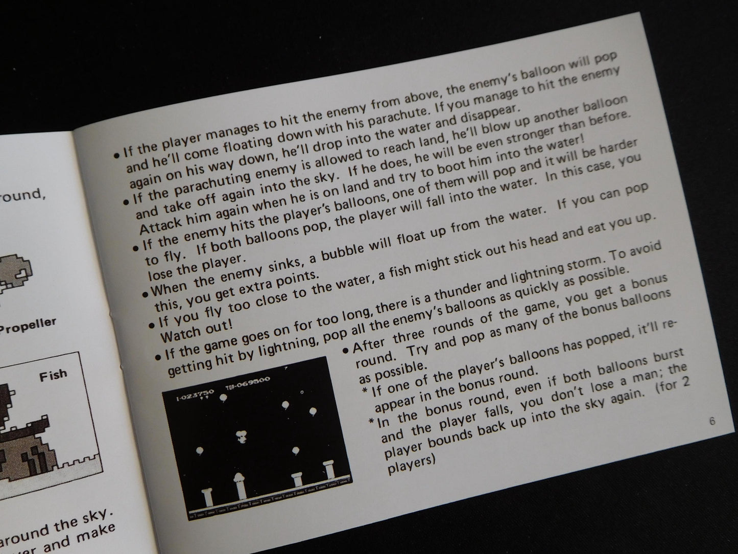 Notice Balloon Fight - ASD - NES - Français/Anglais -