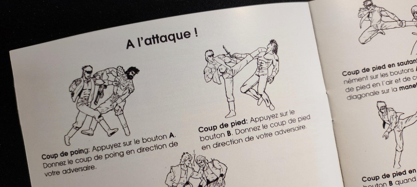 Notice Double Dragon NES - Français -