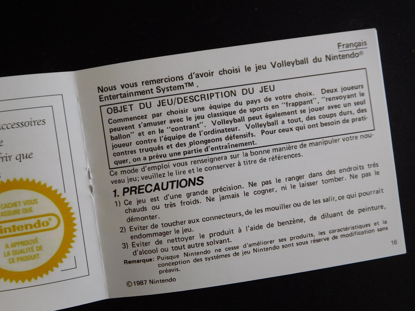 Notice Volleyball - ASD - NES - Français/Anglais -