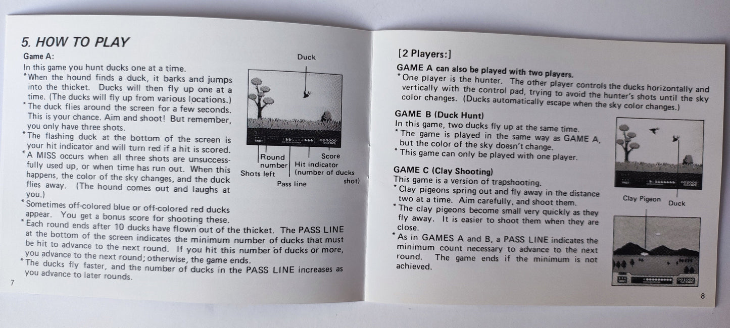 Notice Duck Hunt- ASD - NES - Français/Anglais -