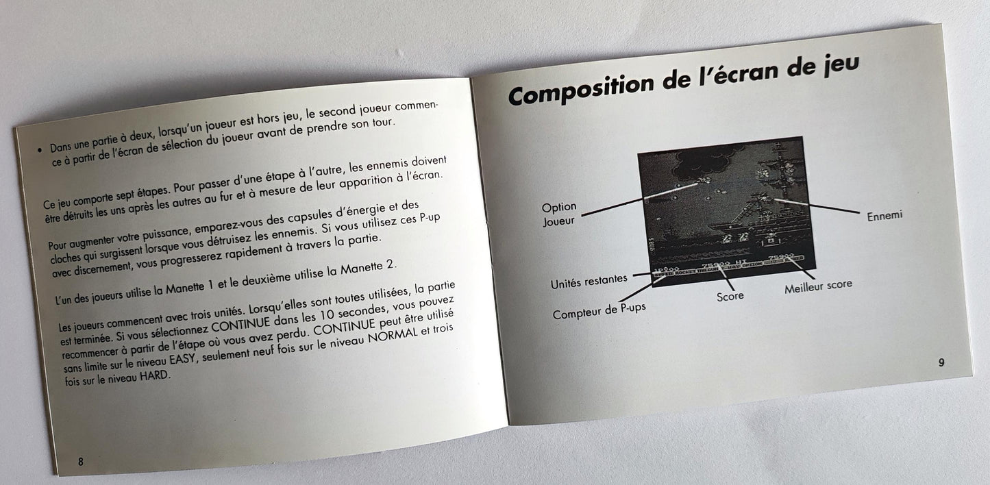 Notice Parodius NES - Français -