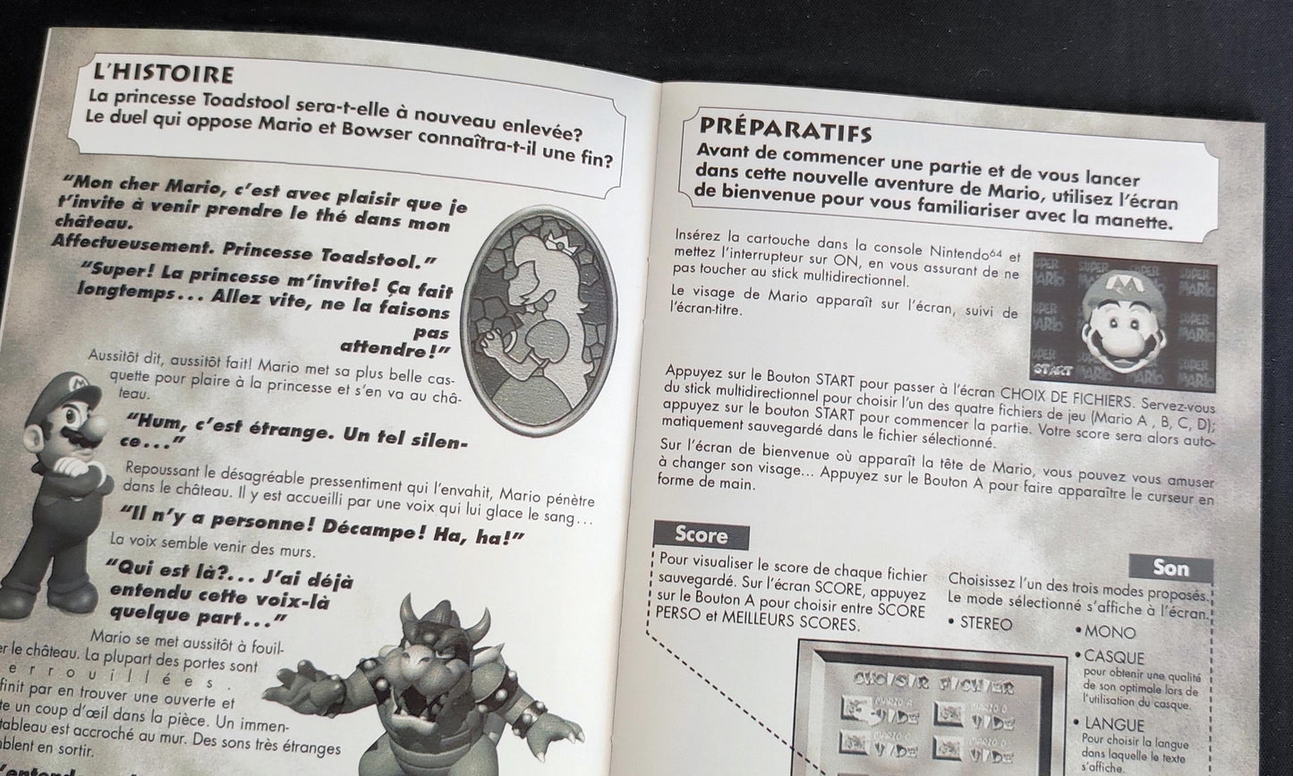 Notice Super Mario 64 - N64 - Français