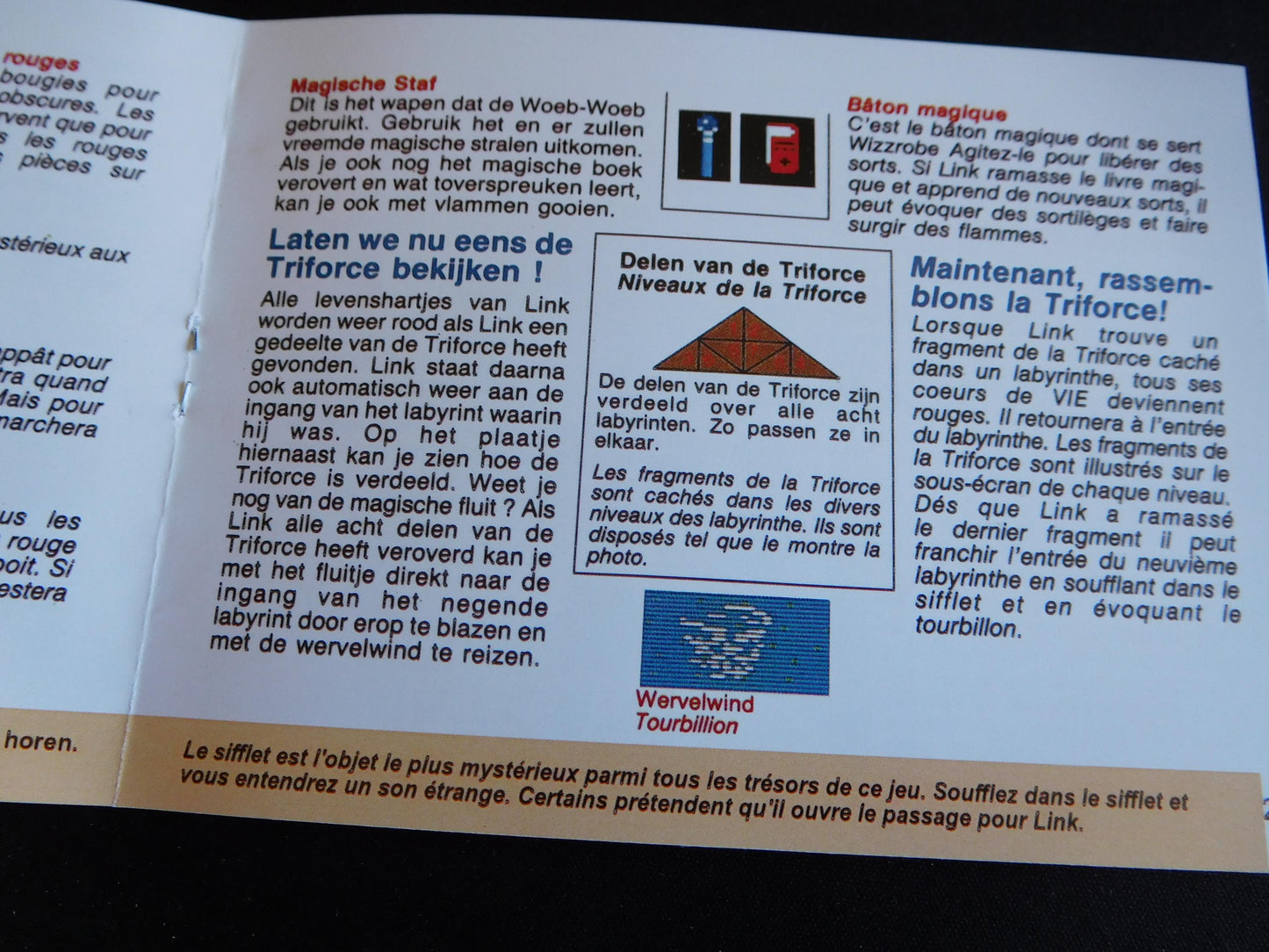 Notice The Legend of Zelda - NES - Français / Néerlandais -