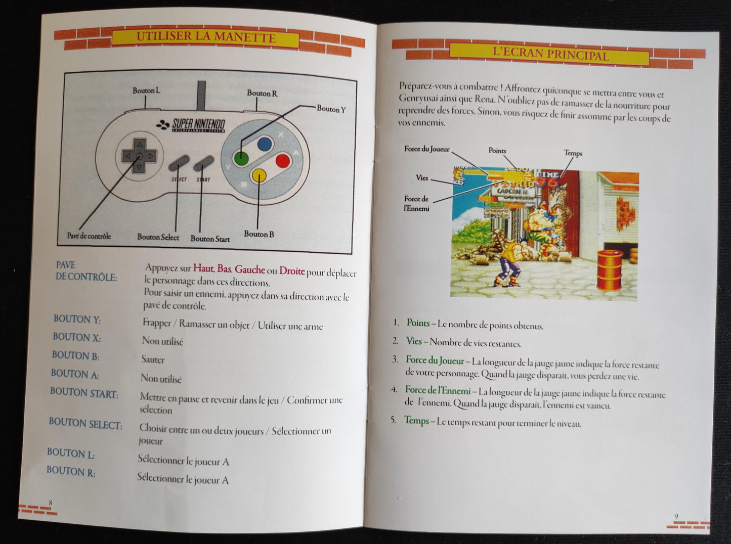 Notice Final Fight 2 - SNES - Français -