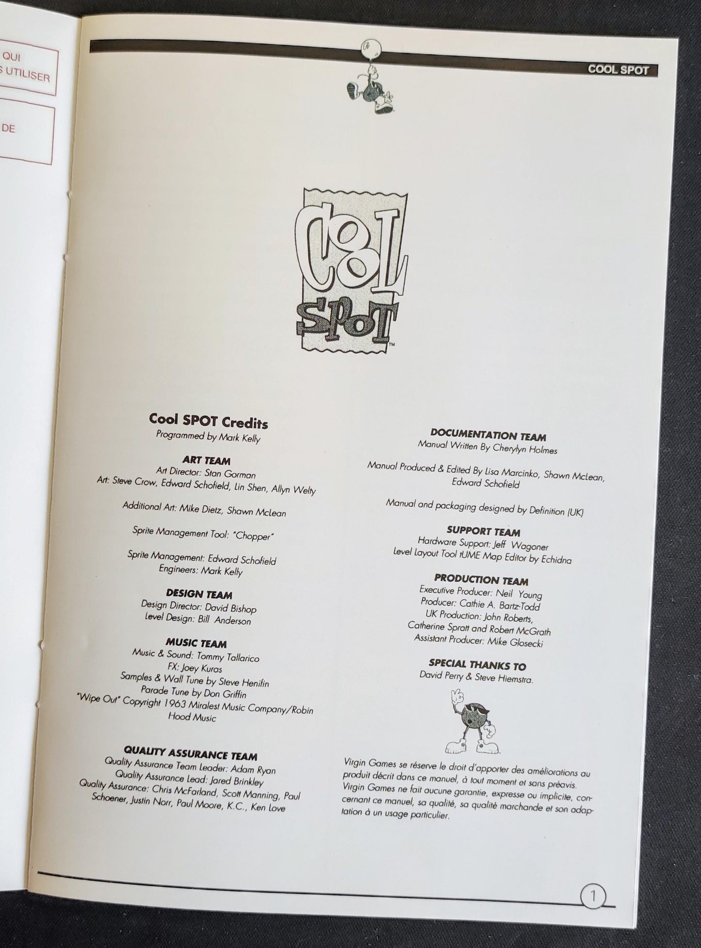 Notice Cool Spot - SNES - Français -