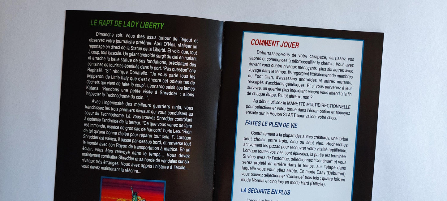 Notice Teenage Mutant Hero Turtles: Turtles in Time SNES - Français -