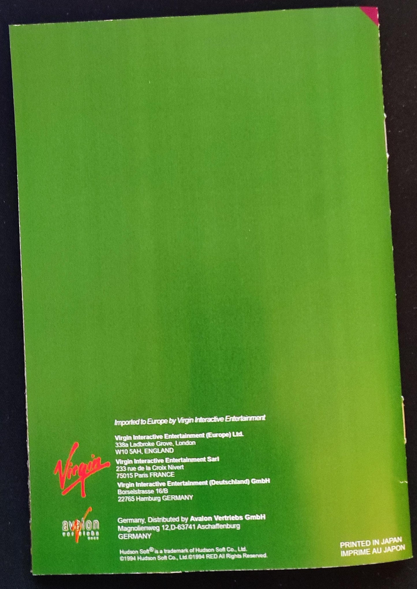 Notice Hagane- EUR - SNES - Anglais -