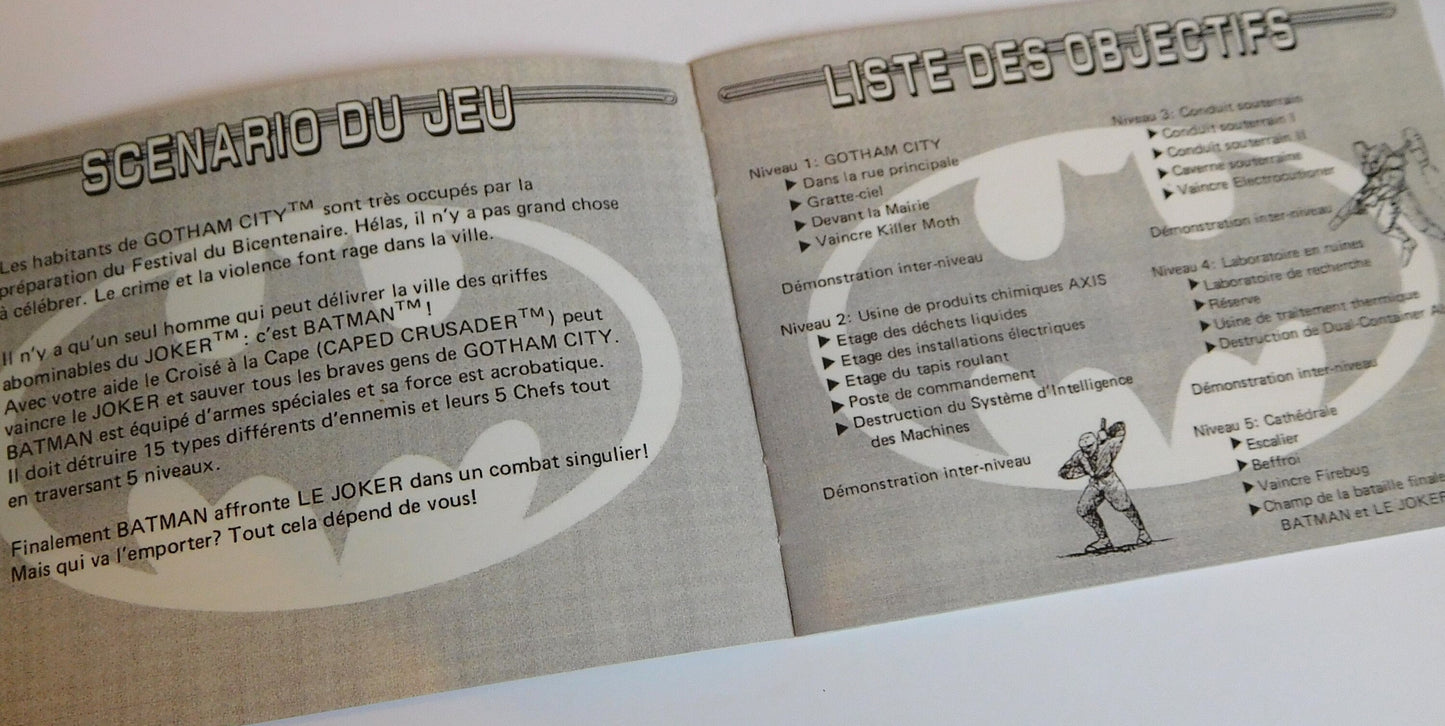 Notice Batman: The Video Game NES - Français -