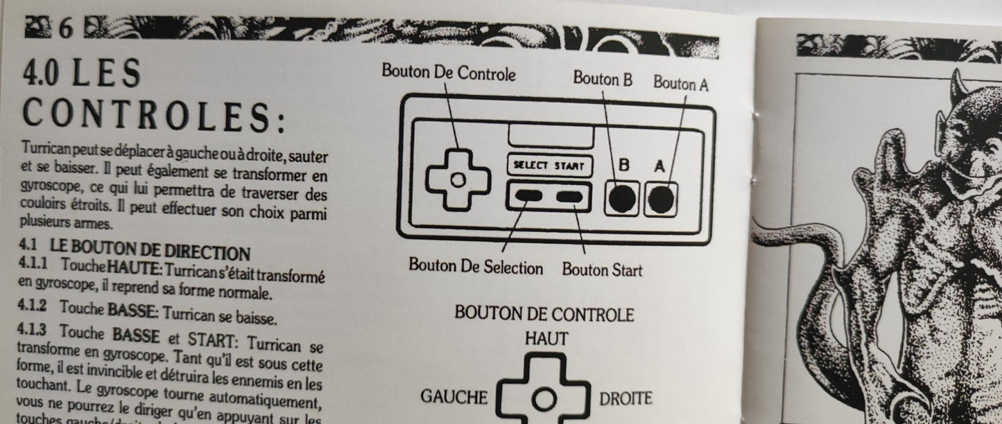 Notice Super Turrican NES - Français -