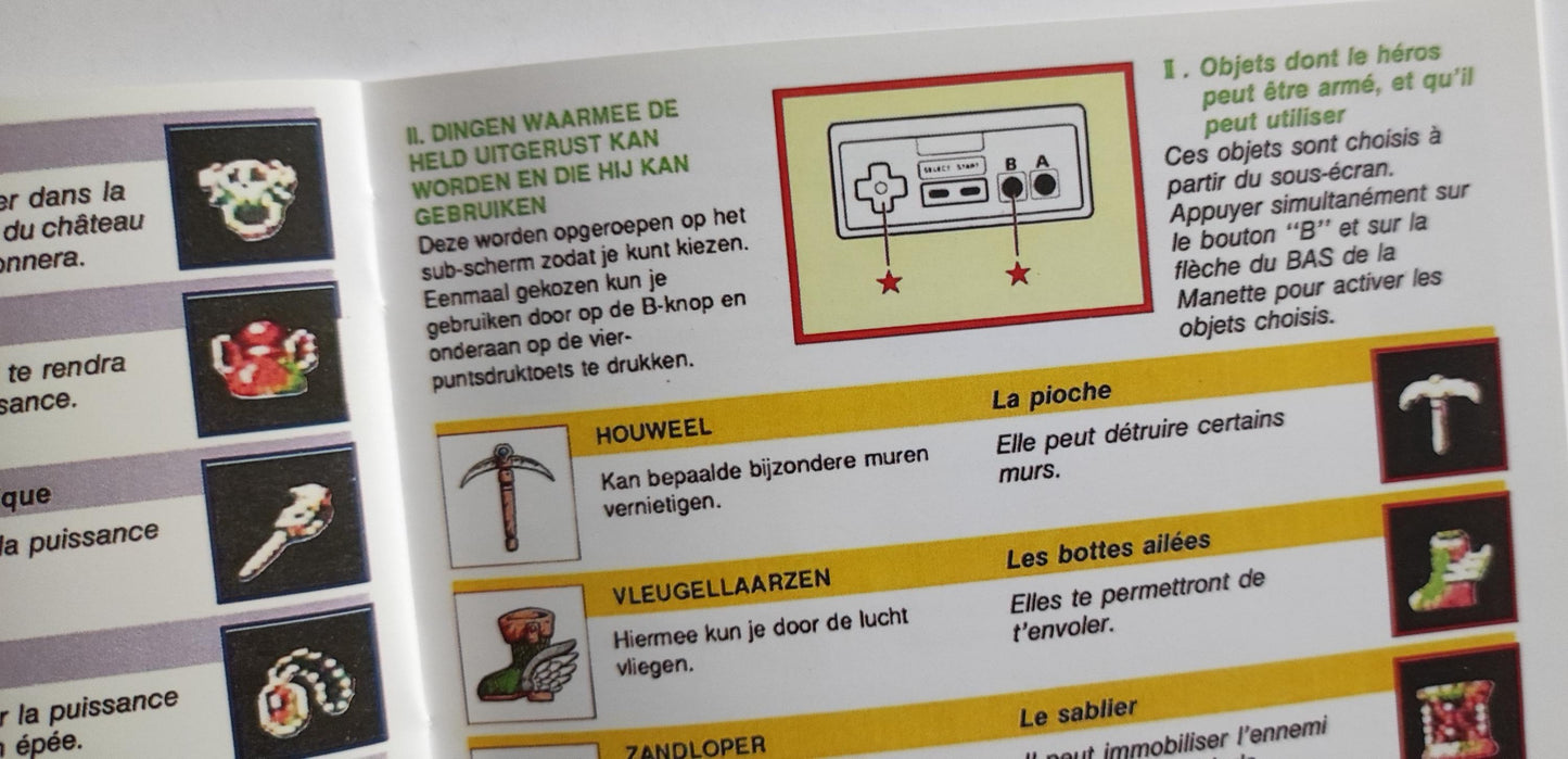 Notice Faxanadu - NES - Français / Néerlandais -