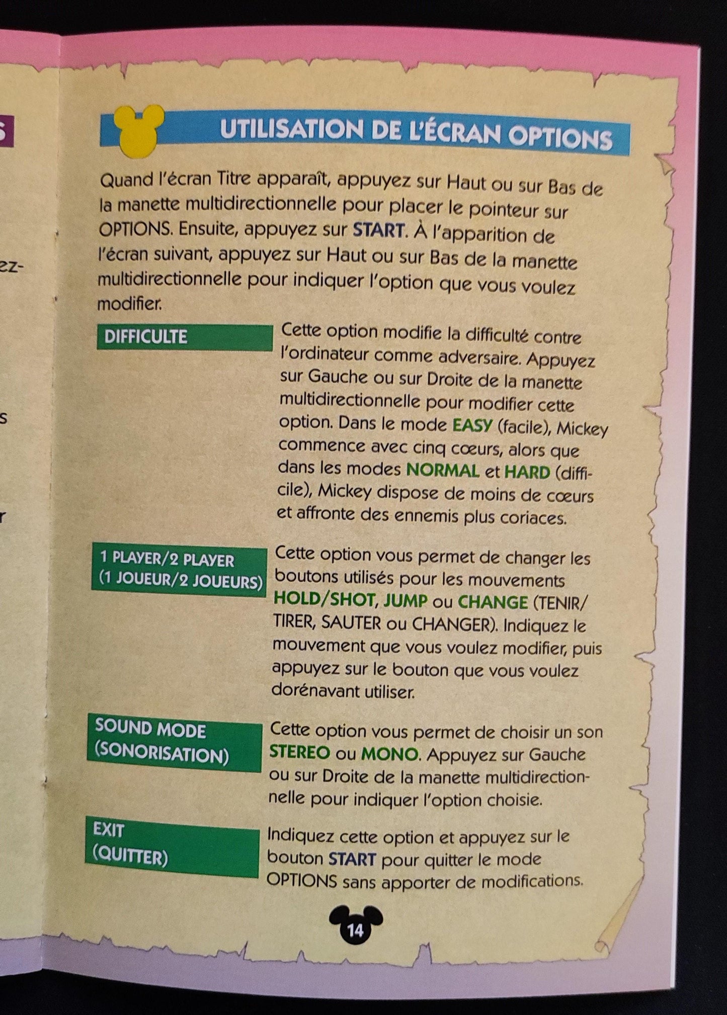 Notice The Magical Quest starring Mickey Mouse - SNES - Français -