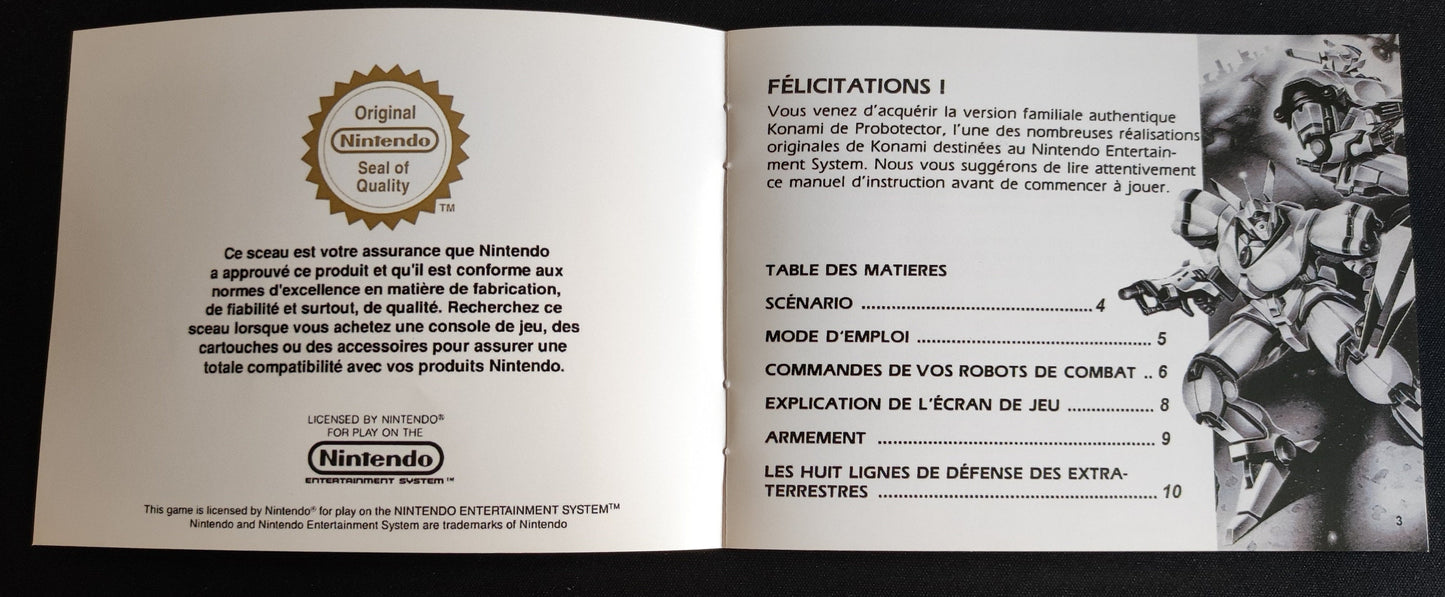 Notice Probotector NES - Français -