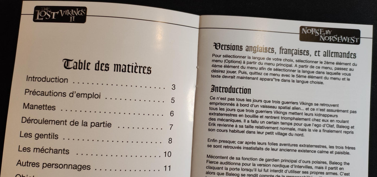 Notice The Lost Vikings II - SNES - Français -