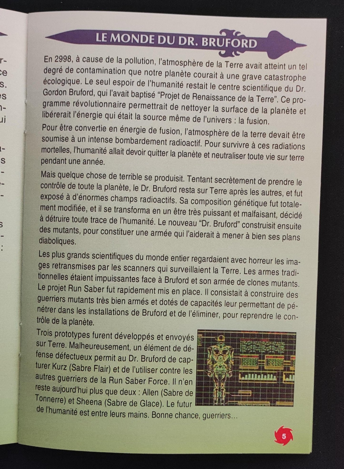 Notice Run Saber - SNES - Français -