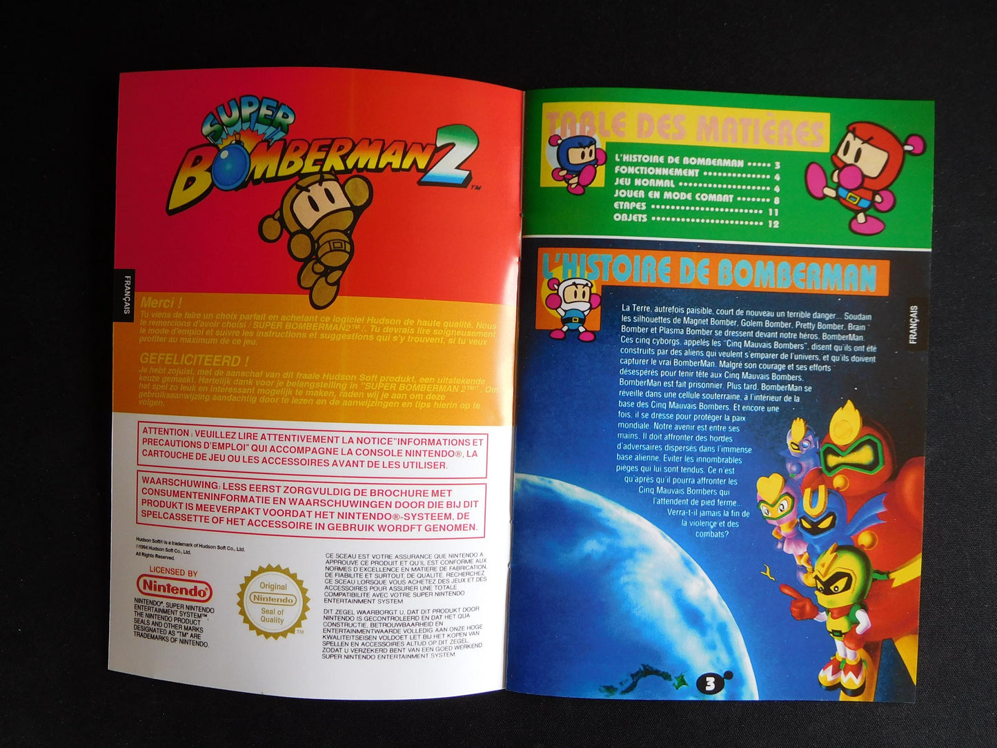 Notice Super Bomberman 2 - SNES - Français -