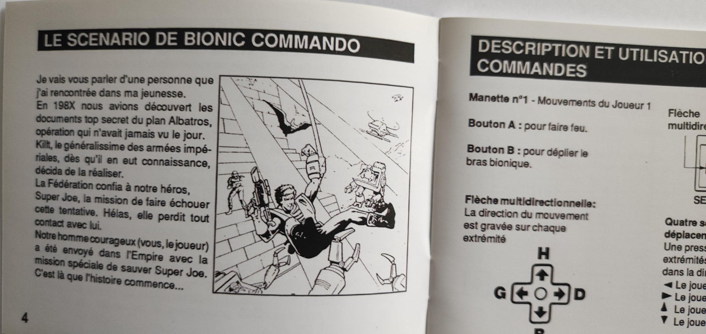 Notice Bionic Commando NES - Français -