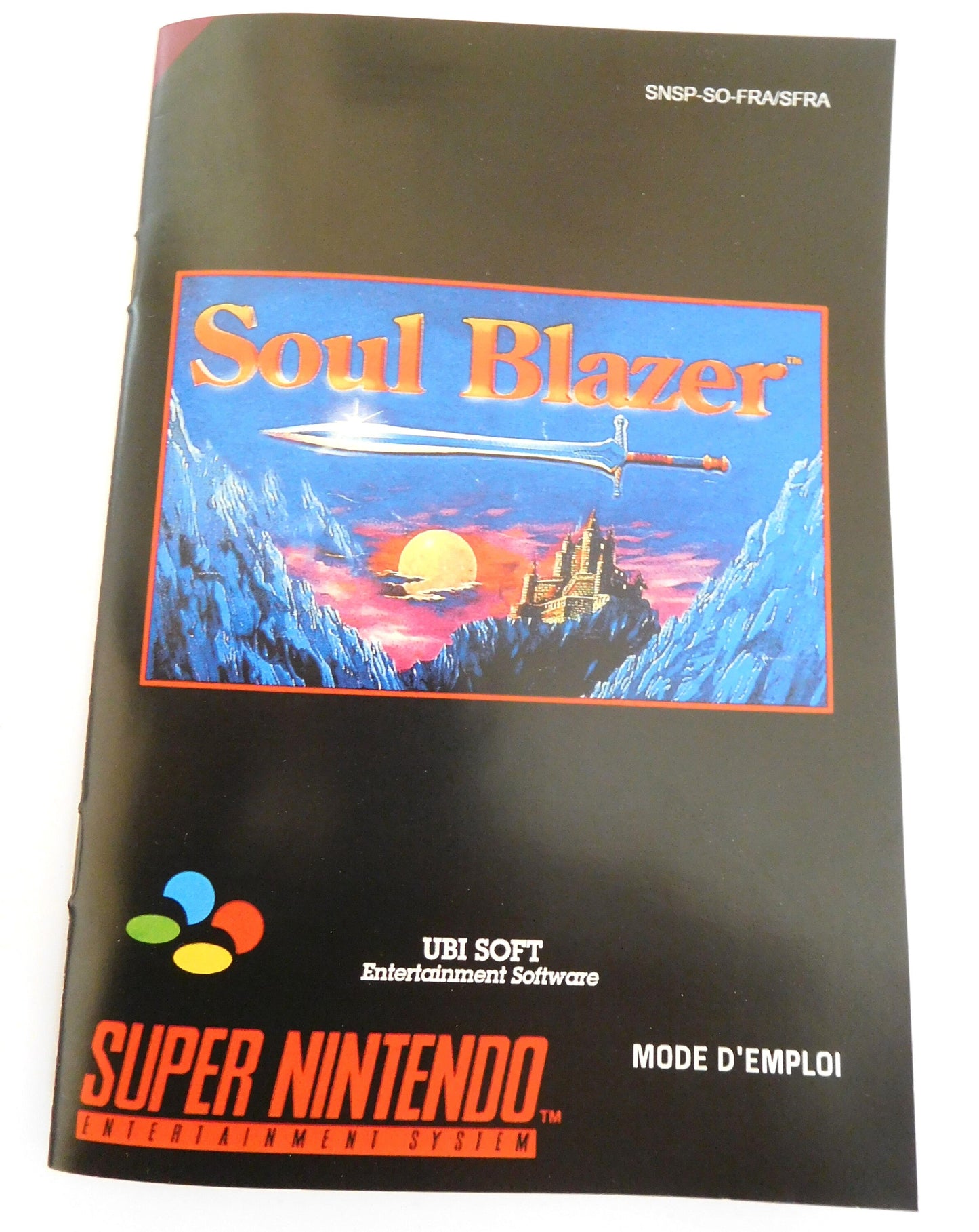 Notice Soul Blazer SNES - Français -