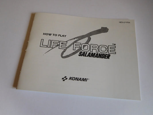Notice Life Force Salamander  NES - Français -